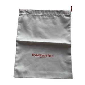 Authentic Femmes Sans Peur New York Luxury Dust Bag White 11” x 15” Travel